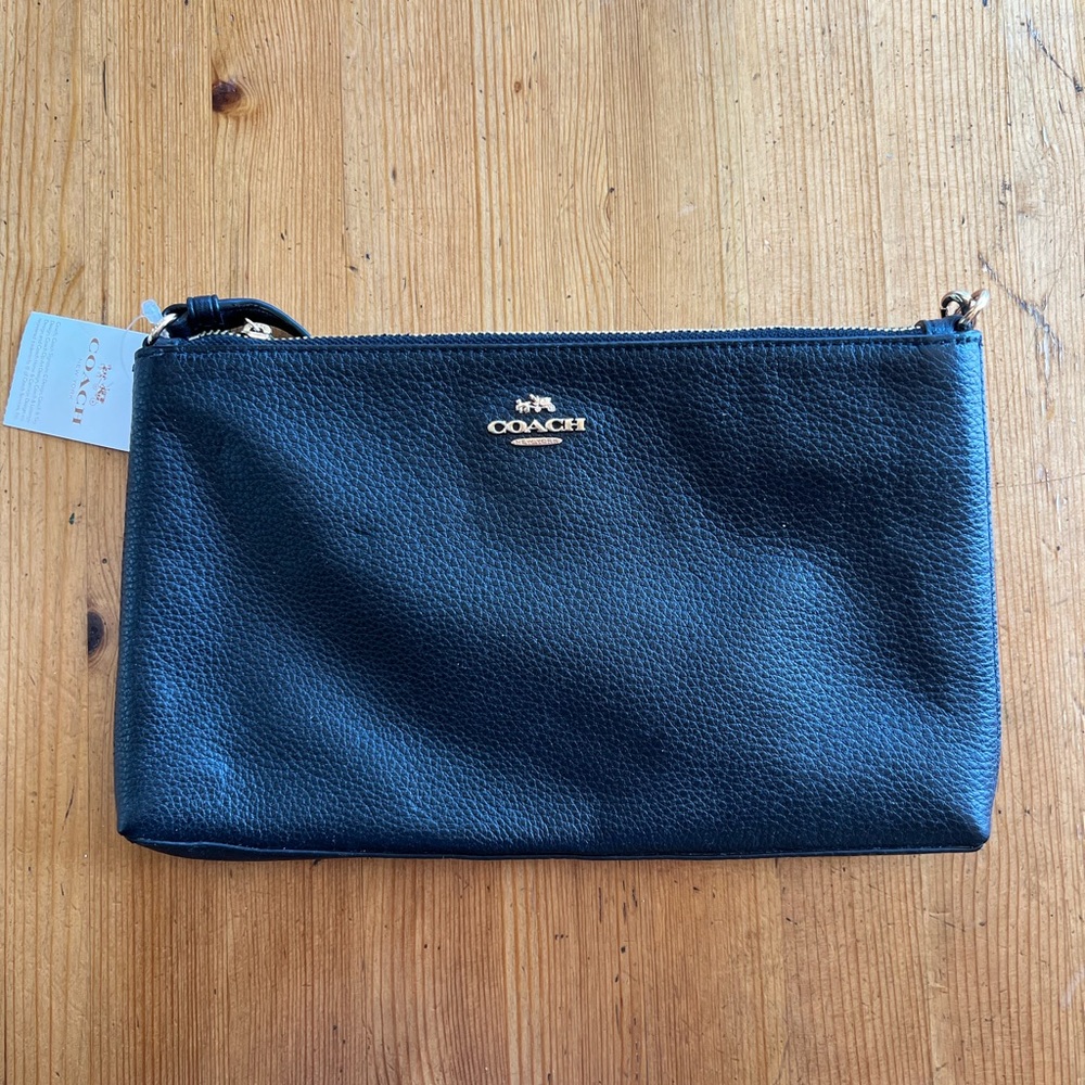 Coach Black Clutch (new with tags)  - moving / selling ASAP!